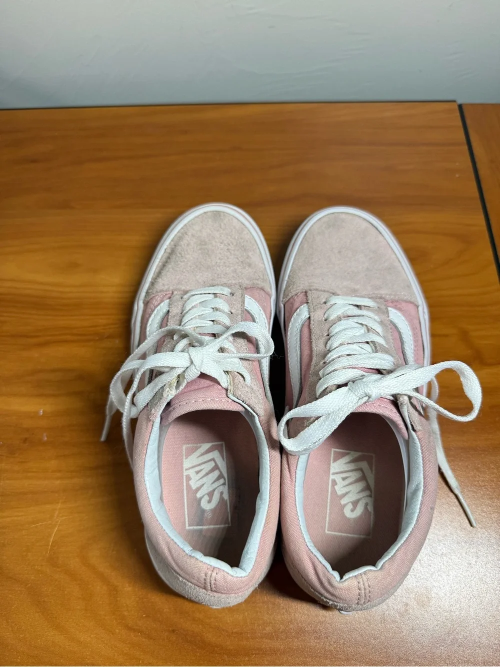 Vans Old Skool Suede Leather Blush Pink Sneaker Skate Low Top W7‎